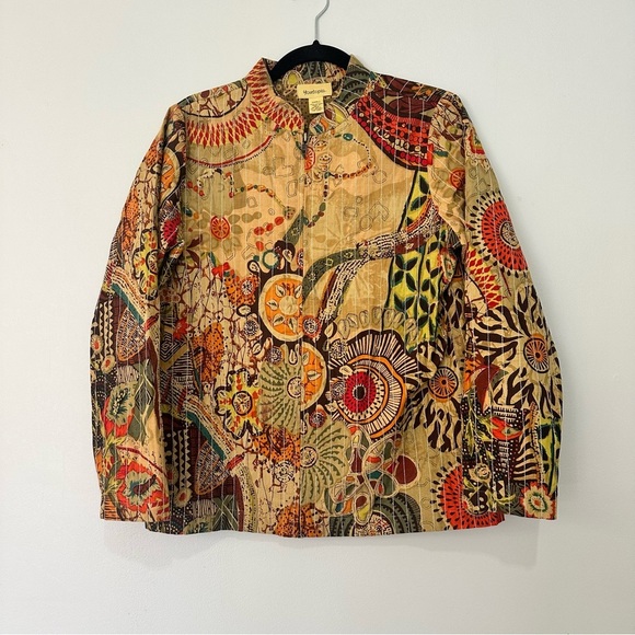 Vintage Youtopia Tribal Boho Jacket Tapestry Y2K Size Small 100% Cotton - Picture 1 of 10